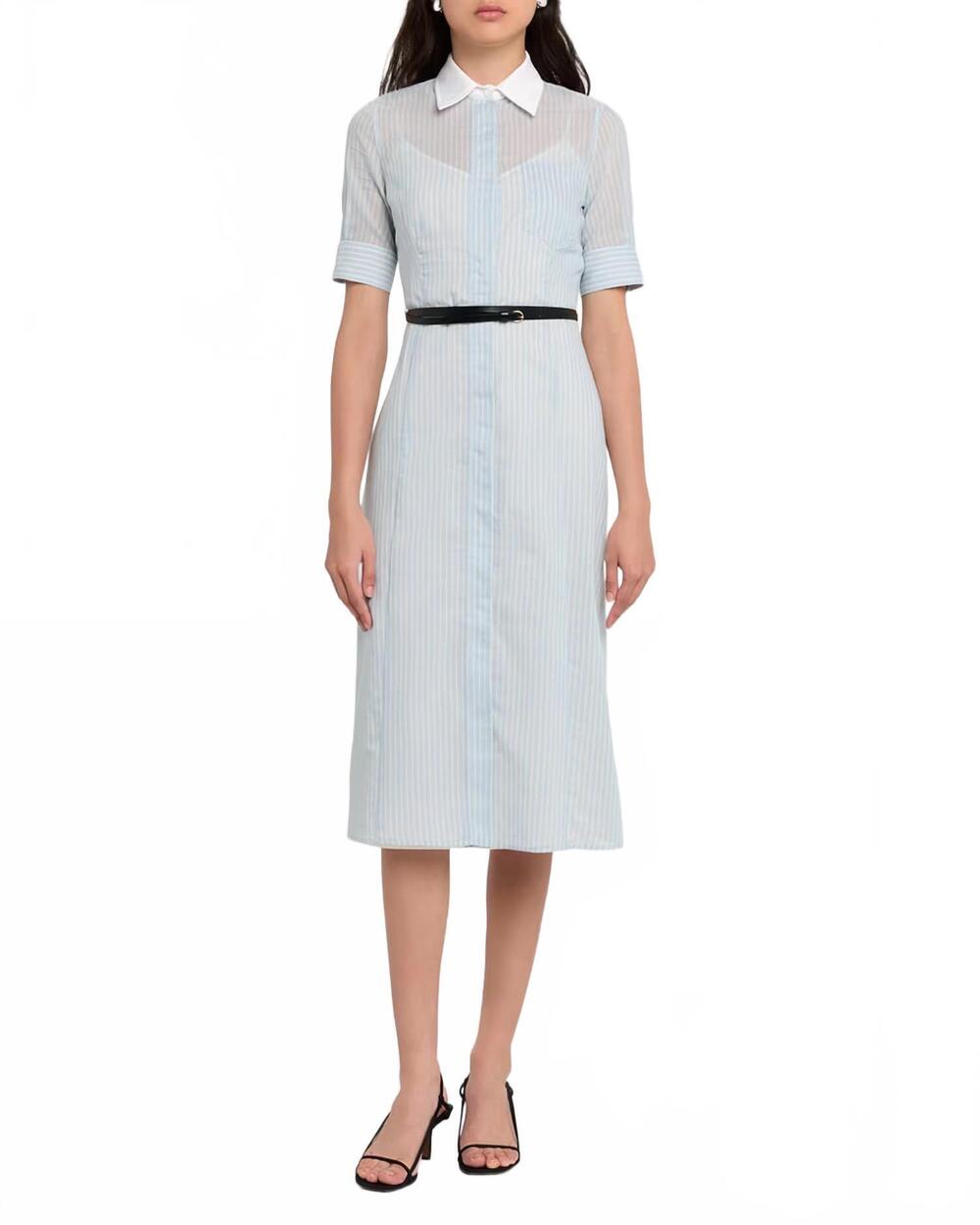 NEW ALTUZARRA kieran midi dress in light blue